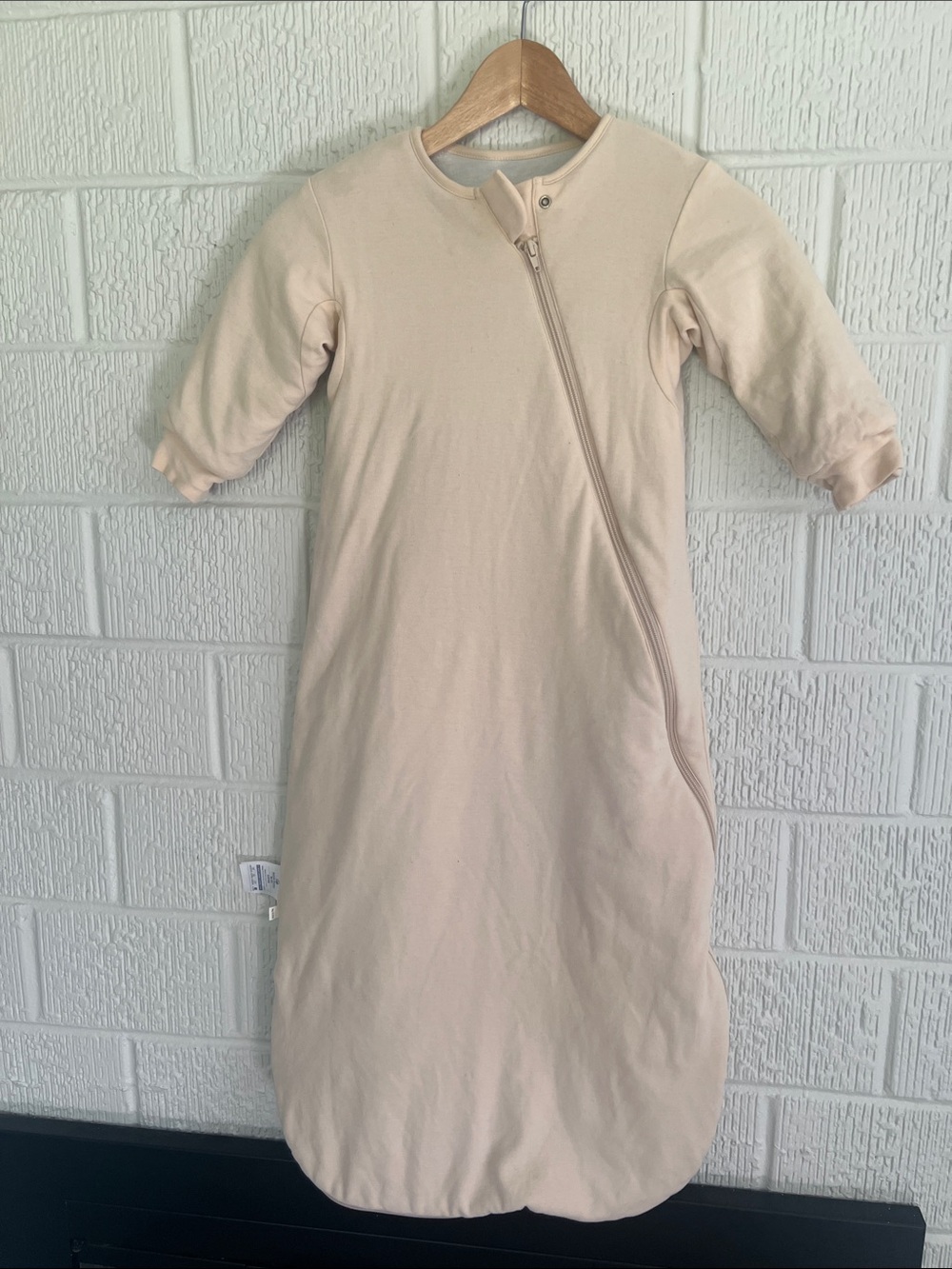 Kaiya baby Kids Neutral Cream Sleep Sack Pajamas - Zip Front 18 - 3T